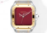 THB Factory Cartier Santos Red/Yellow Gold Face Stainless Steel Band 1847 MC Movement Watch